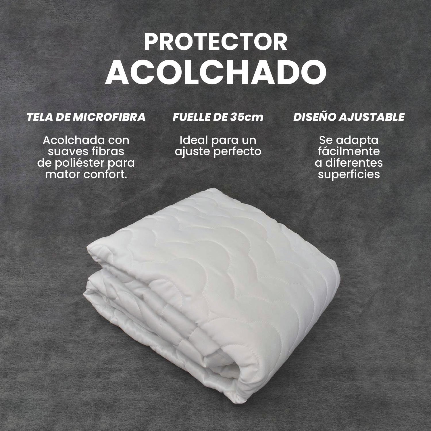 Protector Acolchado de Colchón Microfibra 140x190